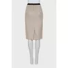 Beige wool skirt