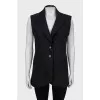 Vest with raw edges