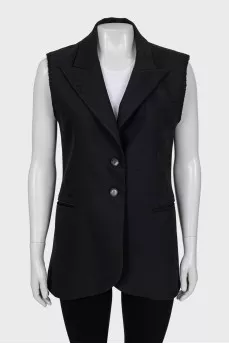 Vest with raw edges