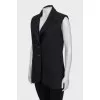 Vest with raw edges