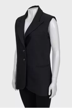 Vest with raw edges