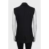 Vest with raw edges