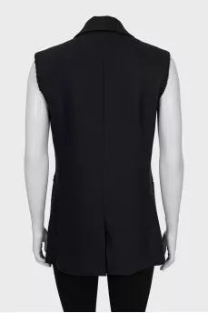 Vest with raw edges