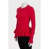 Fitted blouse with peplum