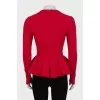 Fitted blouse with peplum