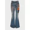 Flared jeans with embroidery