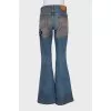 Flared jeans with embroidery
