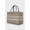 Beige bag with signature print