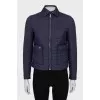 Quilted jacket with silver fittings