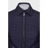 Quilted jacket with silver fittings
