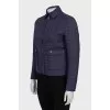 Quilted jacket with silver fittings