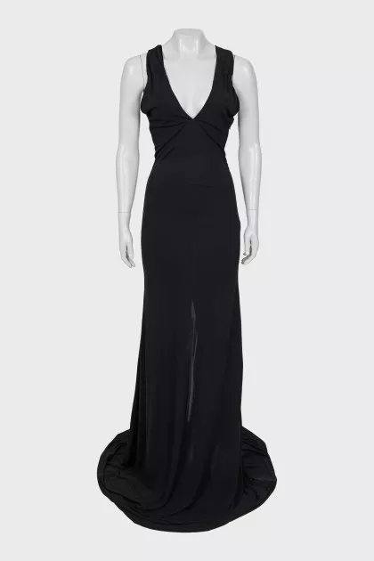 Maxi dress with back slit