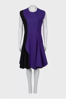 Black and purple dress with zipper