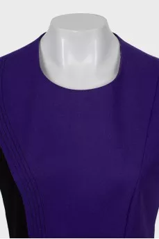 Black and purple dress with zipper