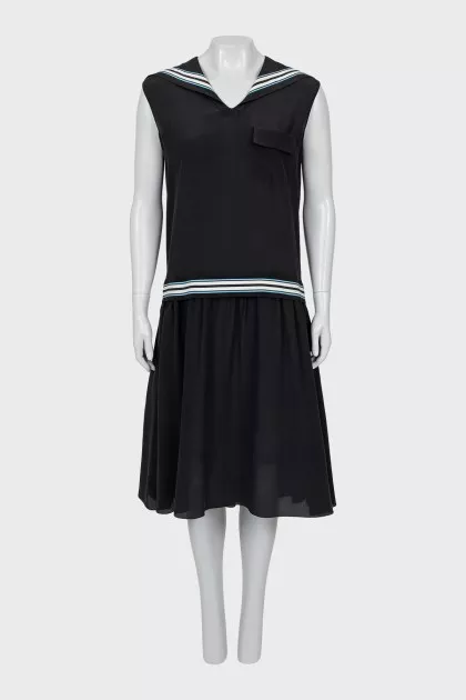Black silk dress