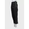 Men's trousers with zippers and lacing