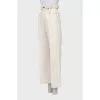 Beige high waist jeans