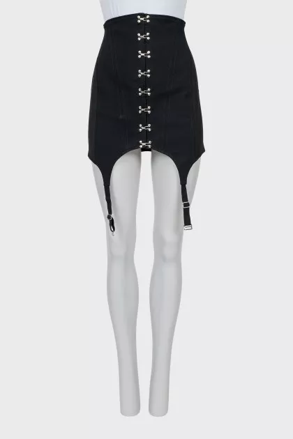 Skirt decorated with hooks