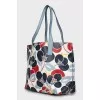 Floral print bag with tag