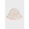 Knitted panama hat in white