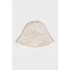Knitted panama hat in white