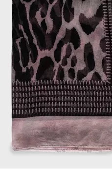 Silk scarf with brand logo