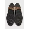 Brown velour boots