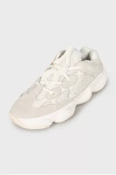 Серые кроссовки Yeezy 500 с биркой 