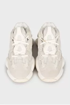Серые кроссовки Yeezy 500 с биркой 