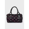 Black bag with pink print