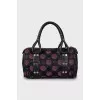 Black bag with pink print