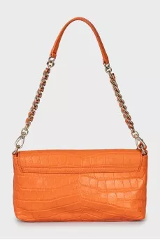 Orange leather bag