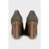 Suede wedge shoes
