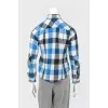 Checkered shirt with short sleeves