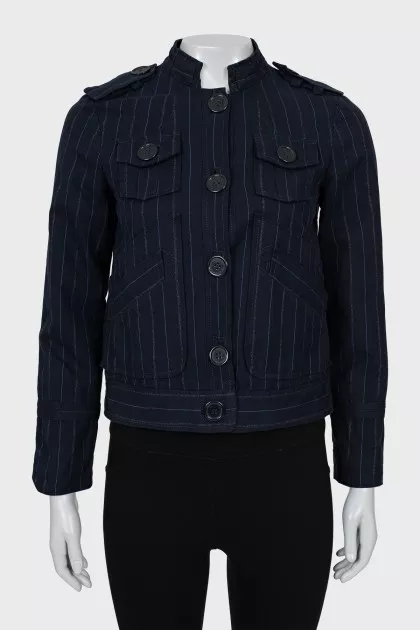 Striped print jacket