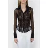 Translucent black blouse