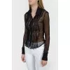 Translucent black blouse
