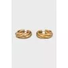 Gold-colored hoop earrings