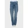 Tapered fit jeans with tag