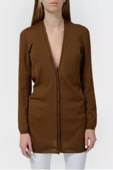Knitted brown cardigan
