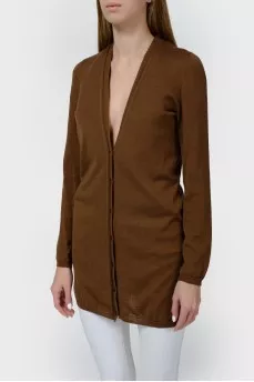 Knitted brown cardigan