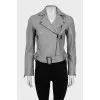 Grey leather jacket