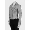 Grey leather jacket