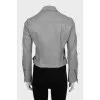 Grey leather jacket