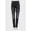 Jeans with buttons and tag