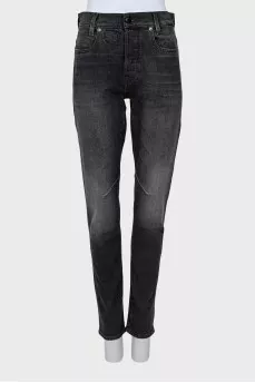 Jeans with buttons and tag