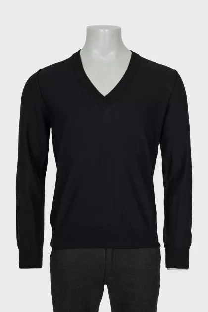 Men's black pullover