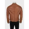 Men's brown leather jacket