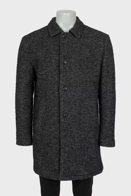 Men's grey wool coat