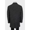 Men's grey wool coat